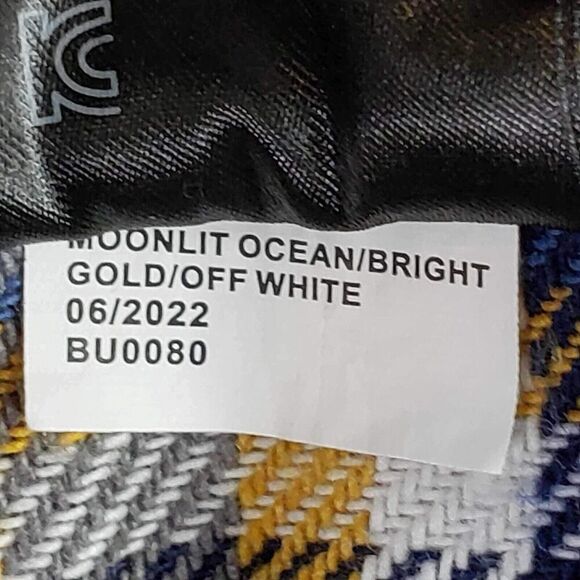 Brixton Shirt Men Medium Yellow Blue Plaid Long Sleeve Button Down - Picture 10 of 11